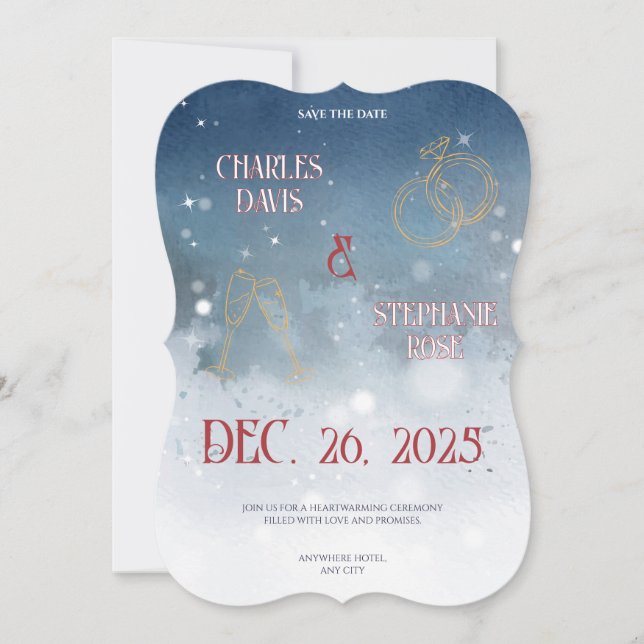 Christmas Party Invitation, Wedding Invitations (Front)