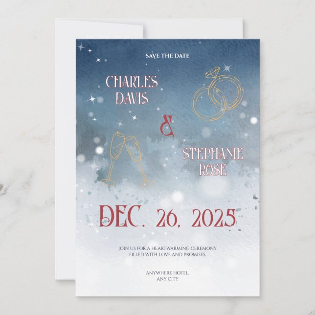 Christmas Party Invitation, Wedding Invitations (Front)