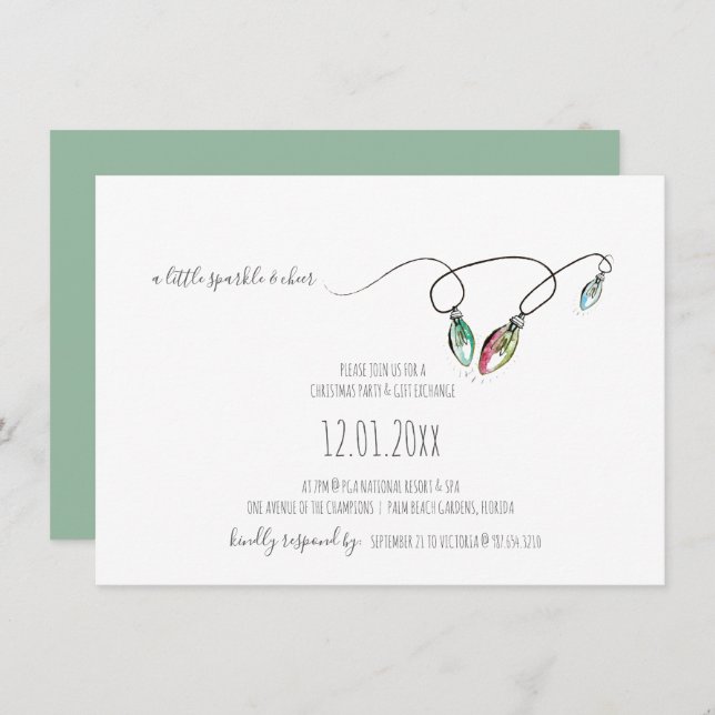 Christmas Party Invitations (Front/Back)