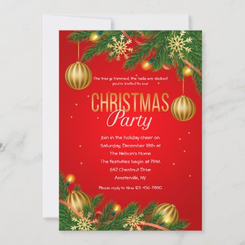 Christmas Party Invitations