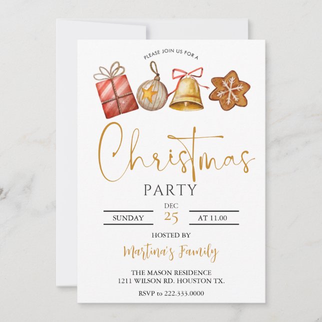 Christmas Party Invitations Christmas Brunch (Front)