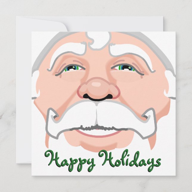 Christmas Party Invitations Custom Santa Cards (Front)