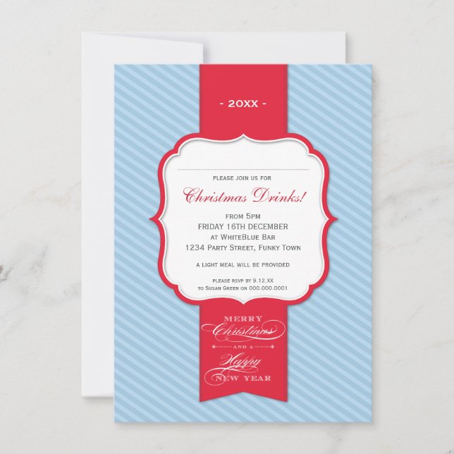 CHRISTMAS PARTY INVITATIONS :: lapel 5P (Front)