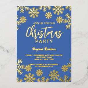 Christmas Party invite 5" x 7" Foil Invitation