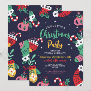 Christmas Party Invite Festive Party Tree Gifts