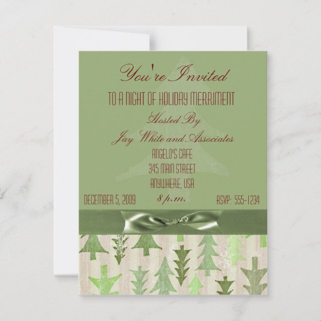 Christmas Party Invite-For Business or Personal Invitation (Front)