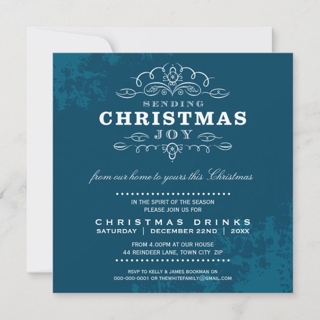 CHRISTMAS PARTY INVITE :: sending christmas joy 4 (Front)