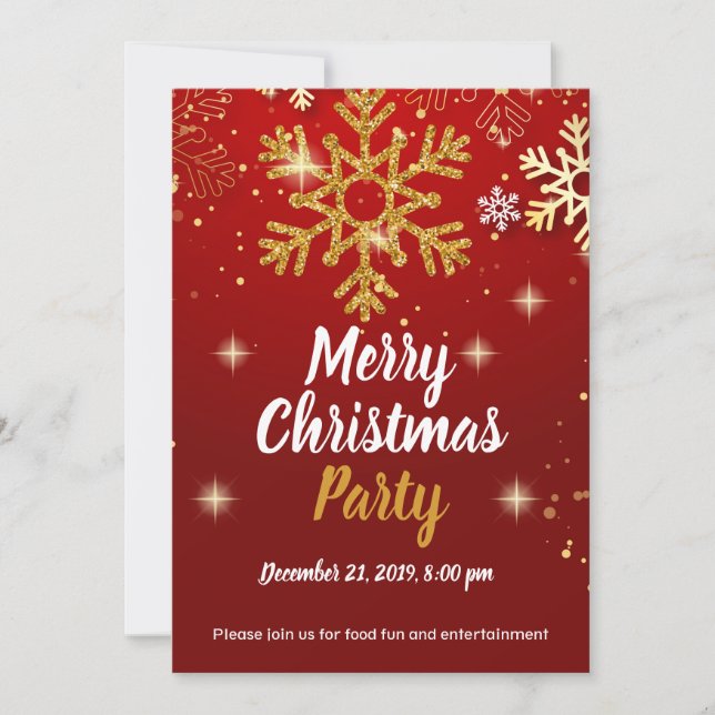 Christmas Party Invite - Text can be customized (Front)