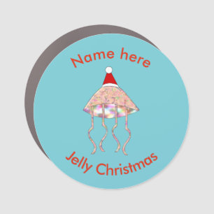 Christmas Party Jellyfish Custom Car Magnet