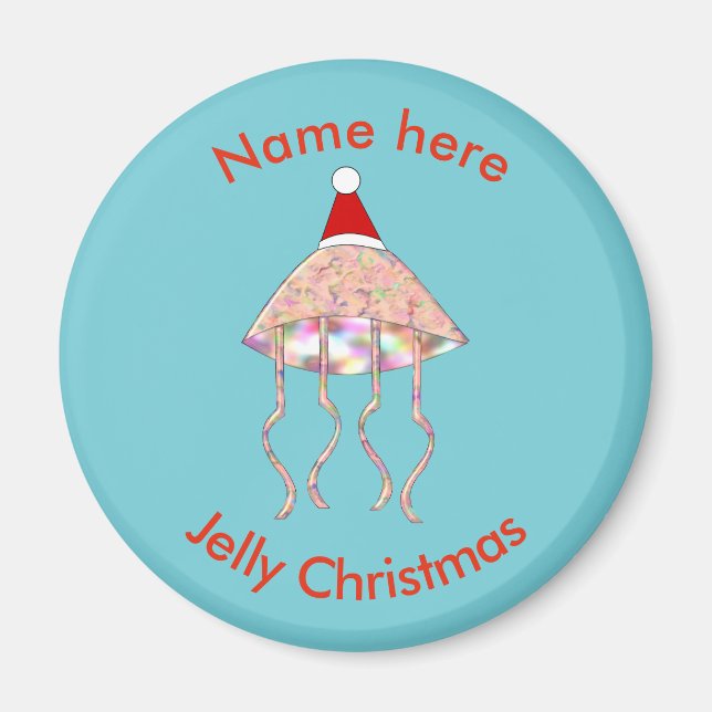 Christmas Party Jellyfish Custom Magnet (Front)