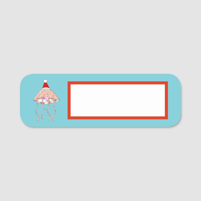 Christmas Party Jellyfish Name Tag (Front)