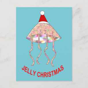 Christmas Party Jellyfish Personalized Postcard