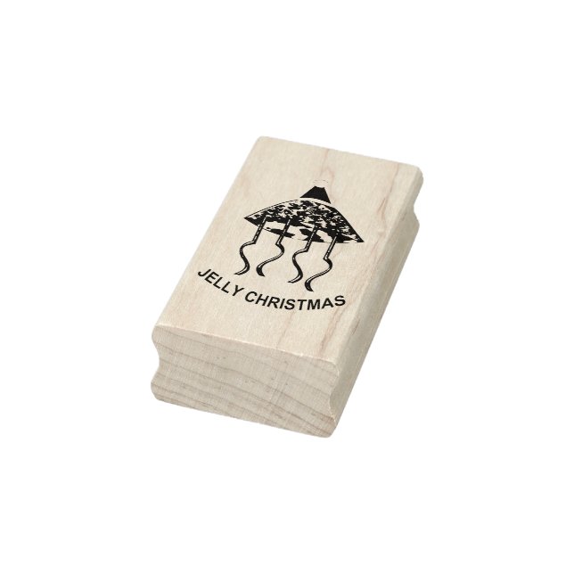 Christmas Party Jellyfish Wood Art Stamp (Stamp)