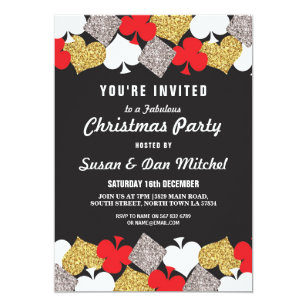 Las Vegas Christmas Invitations Zazzle
