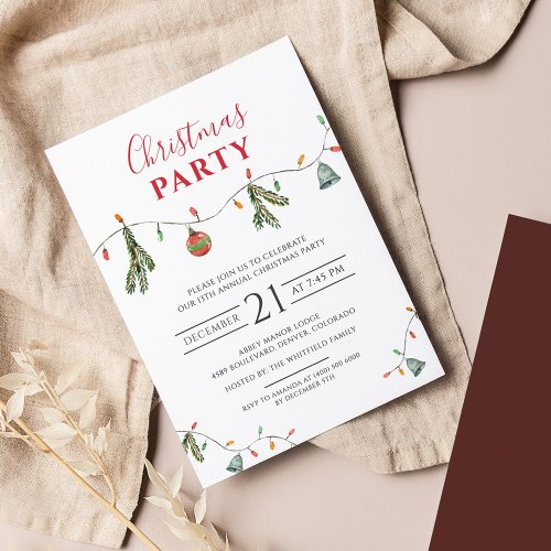 Christmas Party Minimalist Boho Invitation Flyer