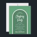 Christmas Party Modern Arch in Green Invitation<br><div class="desc">A festive and modern invitation featuring a modern arch in green. Paired with modern script and classic type with all of your details. All colors and fonts are editable.</div>