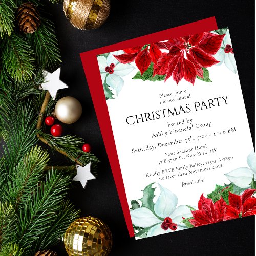 Christmas Party Modern Corporate Holiday Party Invitation