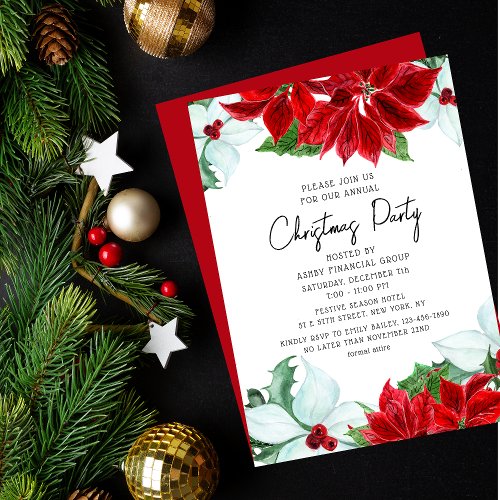 Christmas Party Modern Corporate Holiday Party Invitation