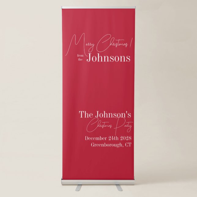 Christmas Party Modern Retractable Banner (Front)