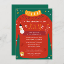 Christmas Party Modern Ugly Sweater Coworkers Invitation