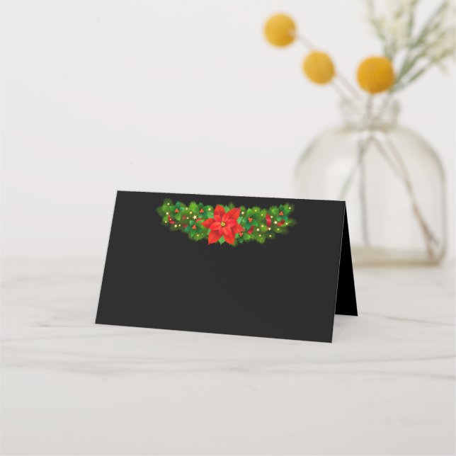 Christmas Party Name Place Card (Front)
