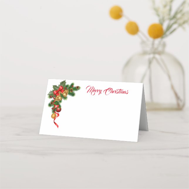 Christmas Party Name Place Card (Front)