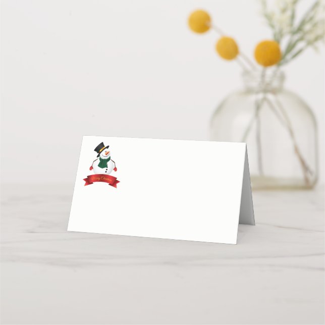 Christmas Party Name Place Card (Front)