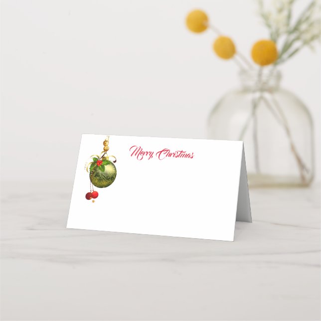 Christmas Party Name Place Card (Front)