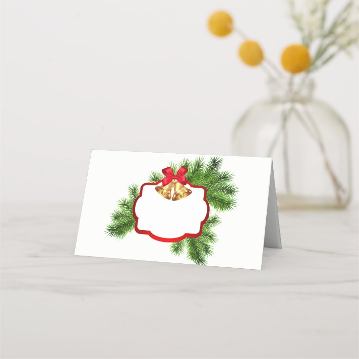 Christmas Party Name Place Card | Zazzle