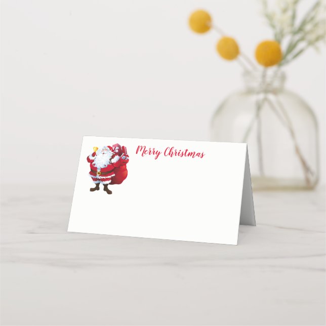 Christmas Party Name Place Card (Front)