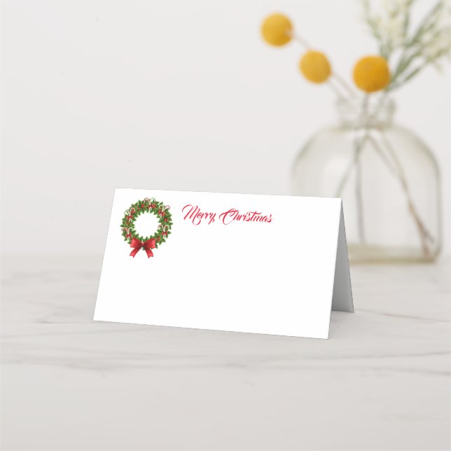 Christmas Party Name Place Card (Front)