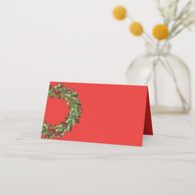 Christmas Party Name Place Card (Front)