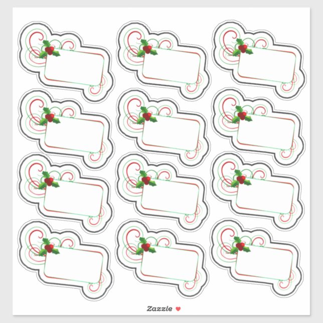 Christmas Party Name Tags Sticker (Sheet)