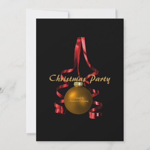 Christmas party ornament elegant tree ribbon invitation