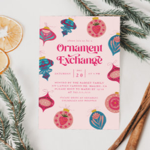 Christmas Party Ornament Exchange Invitation