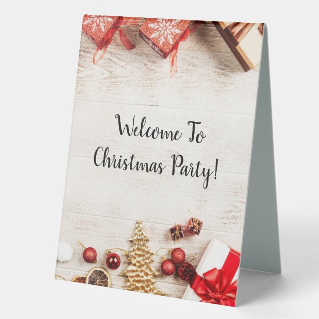 Christmas Party Pedestal Sign (Front)
