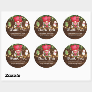 Christmas Party Personalized Classic Round Sticker