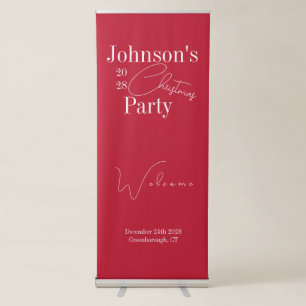 Christmas Party Personalized Typography Retractable Banner