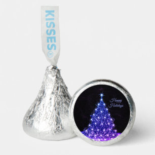Christmas Party Pink Blue Tree Winter Black Rustic Hershey®'s Kisses®