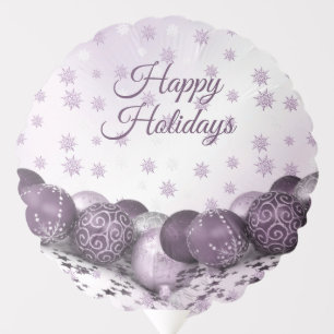 Christmas Party Pink Purple Ornament Snowflakes Balloon