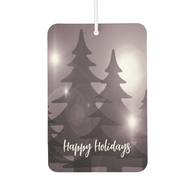 Christmas Party Pink Trees Holiday Winter Elegant Air Freshener (Front)