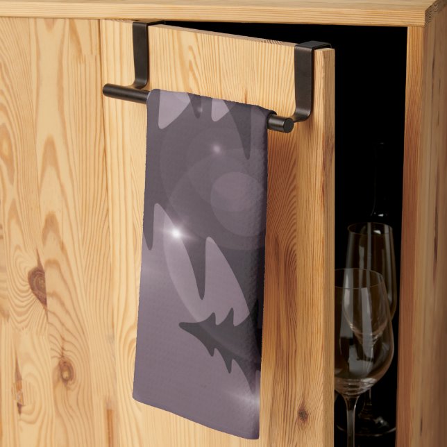 Christmas Party Pink Trees Holiday Winter Elegant Kitchen Towel (Thirds Fold)