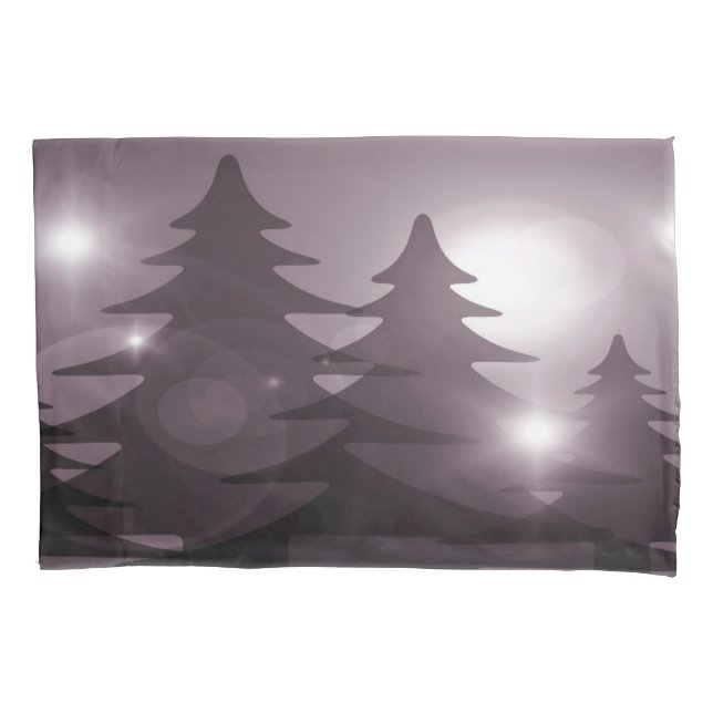 Christmas Party Pink Trees Holiday Winter Elegant Pillow Case (Front)