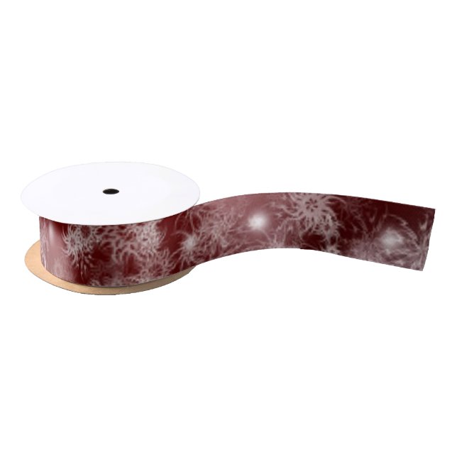 Christmas Party Red Reindeer Winter Holidays Satin Ribbon (Spool)