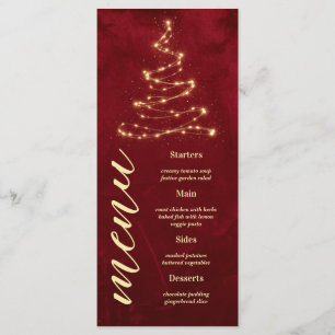 Christmas Party Red Velvet with Tree Manu Card