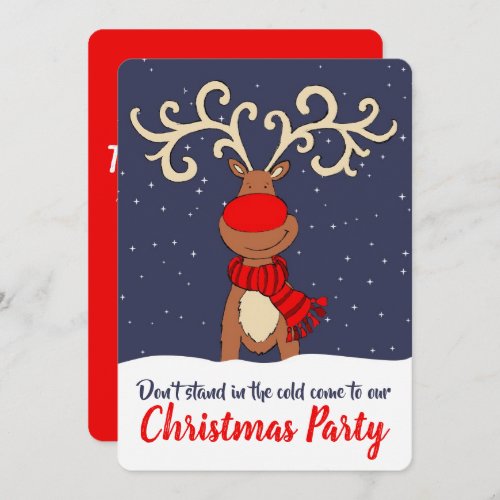 Christmas party reindeer come in invitations