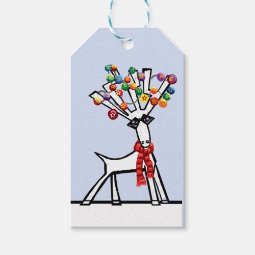 Christmas party reindeer gift tags