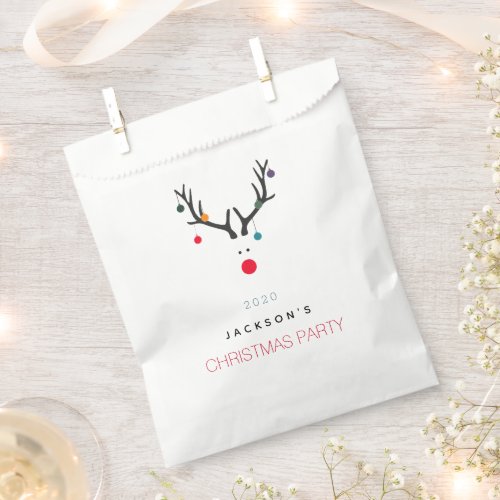 Christmas party reindeer modern minimalist favor bag