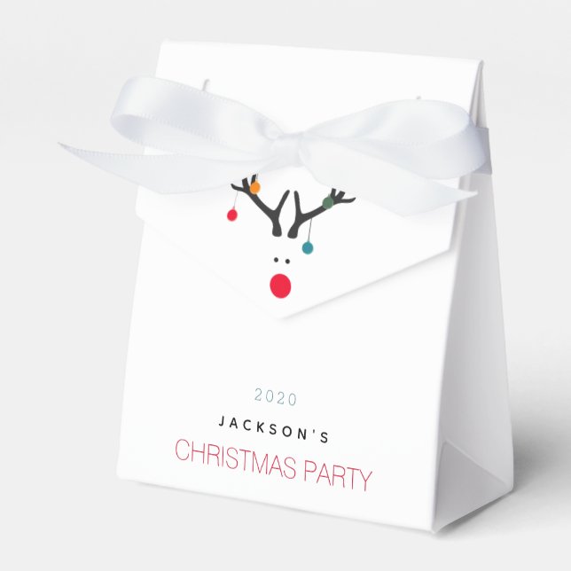 Christmas party reindeer odern minimalist favor boxes (Front Side)