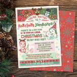 Christmas Party Retro Midcentury Winter Xmas Humor Invitation<br><div class="desc">Throw a cool retro Christmas party with these super keen vintage-looking invitations! They have a mostly red / green color scheme on a vintage cream background. The text says, "You're Invited to a Holly Jolly Jamboree!" The 1950s lady and gentleman are dressed in a Santa hat and reindeer antlers and...</div>